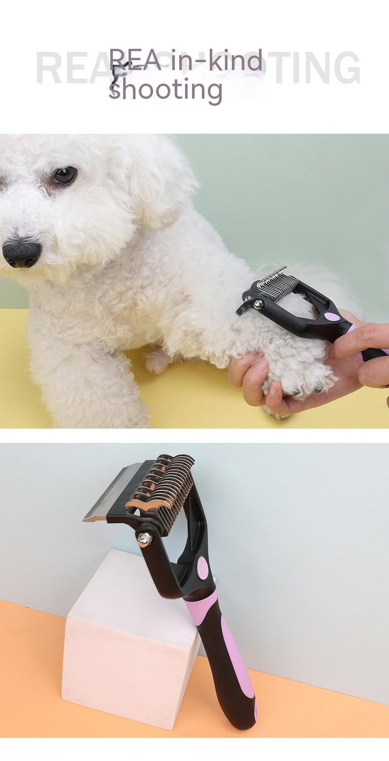 HKM-4173885 Folding Pet Comb for Easy Knot and Hair Removal - Suitable for Dogs and Cats
