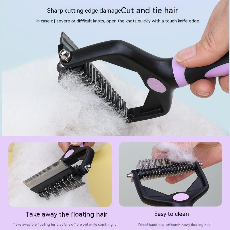 HKM-4173885 Folding Pet Comb for Easy Knot and Hair Removal - Suitable for Dogs and Cats