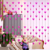 HKM-417427 Heart Shaped Acrylic Bead Curtain for Home Decoration - Versatile Size Options for Any Room