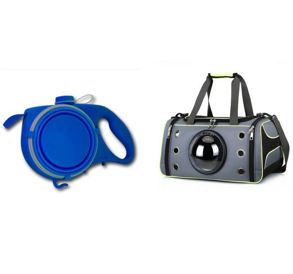 HKM-4174525 Portable Pet Space Capsule Carrier - Durable Oxford Fiber with Breathable Mesh for Cats and Small Dogs