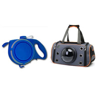 HKM-4174525 Portable Pet Space Capsule Carrier - Durable Oxford Fiber with Breathable Mesh for Cats and Small Dogs