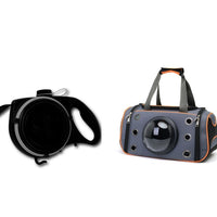 HKM-4174525 Portable Pet Space Capsule Carrier - Durable Oxford Fiber with Breathable Mesh for Cats and Small Dogs