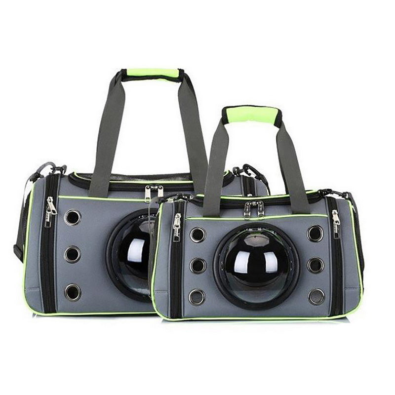 HKM-4174525 Portable Pet Space Capsule Carrier - Durable Oxford Fiber with Breathable Mesh for Cats and Small Dogs