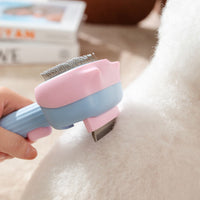 HKM-4175549 Dog and Cat Grooming Brush with De-Shedding and Dematting Features for Effective Undercoat Care