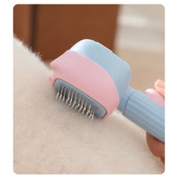 HKM-4175549 Dog and Cat Grooming Brush with De-Shedding and Dematting Features for Effective Undercoat Care