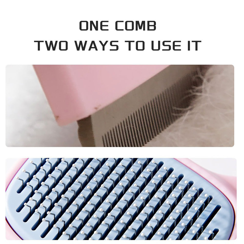 HKM-4175549 Dog and Cat Grooming Brush with De-Shedding and Dematting Features for Effective Undercoat Care
