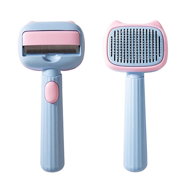 HKM-4175549 Dog and Cat Grooming Brush with De-Shedding and Dematting Features for Effective Undercoat Care