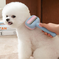 HKM-4175549 Dog and Cat Grooming Brush with De-Shedding and Dematting Features for Effective Undercoat Care