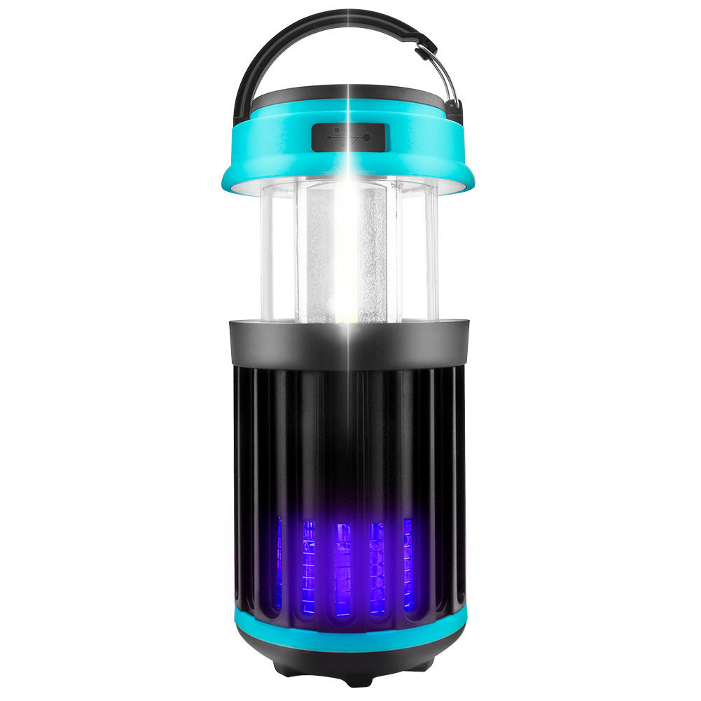 HKM-417555 Solar-Powered Outdoor Mosquito Killer Lamp with USB Charging - Waterproof Camping Light