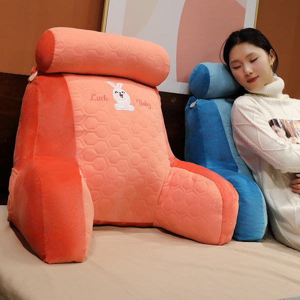 HKM-417683 Warm Latex Fabric Increased Lumbar Support Cushion with Removable Washable Liner