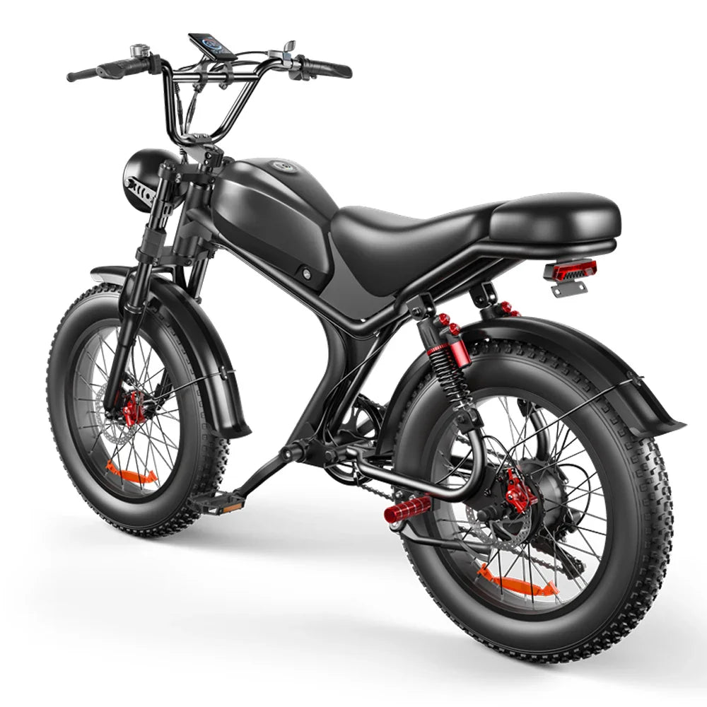 HKM-417811 20 Inch Electric Fatbike with 1000W Motor, 48V 20Ah Battery, 7 Speed Gears, and Disc Brakes