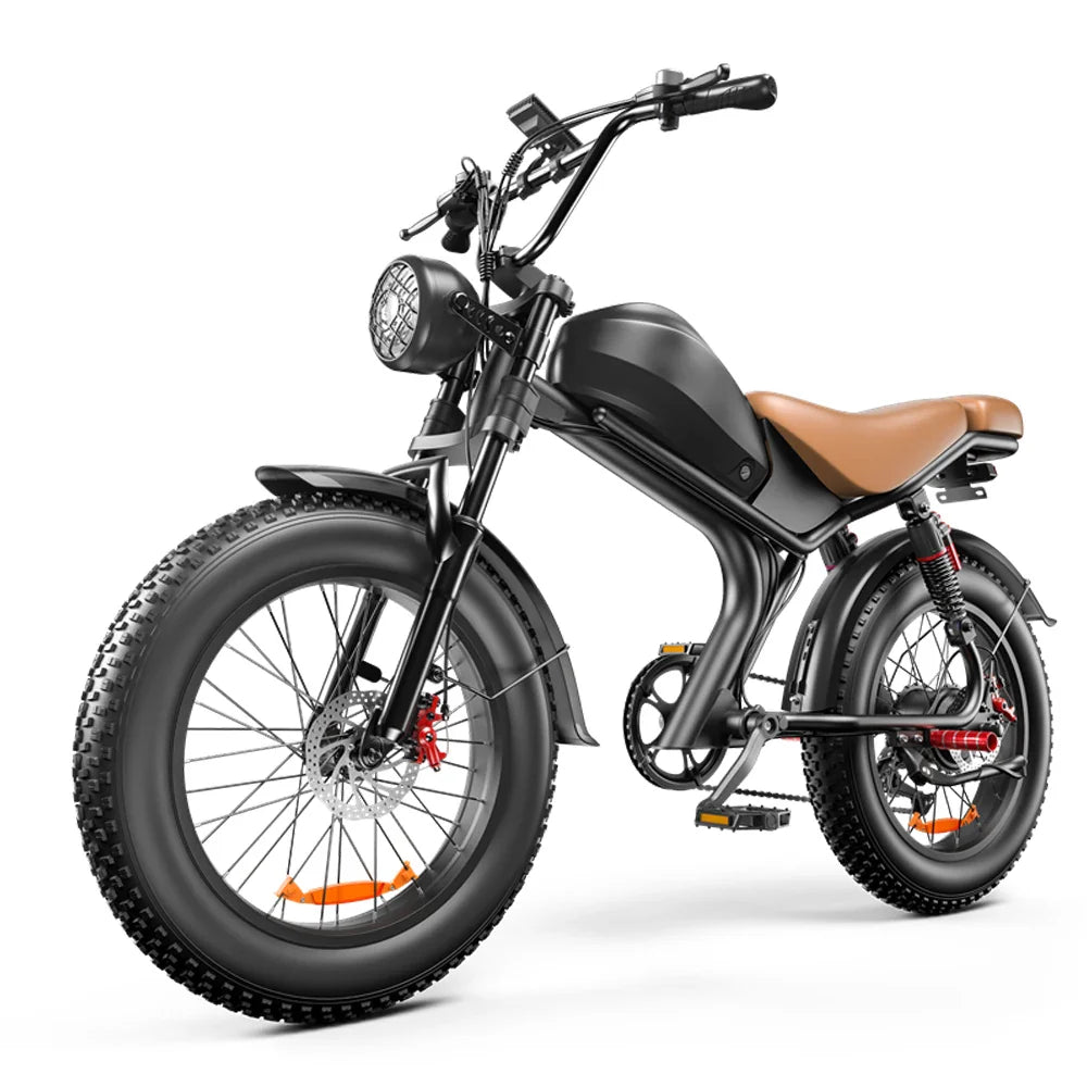 HKM-417811 20 Inch Electric Fatbike with 1000W Motor, 48V 20Ah Battery, 7 Speed Gears, and Disc Brakes