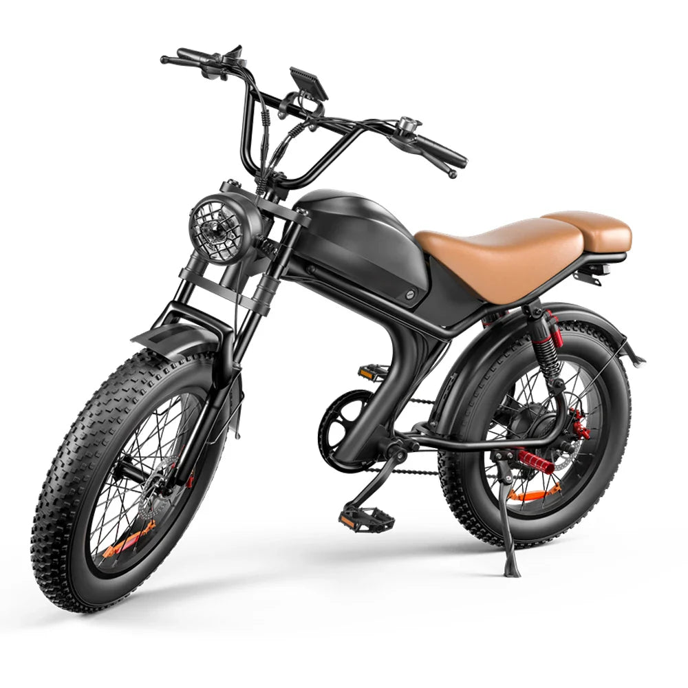 HKM-417811 20 Inch Electric Fatbike with 1000W Motor, 48V 20Ah Battery, 7 Speed Gears, and Disc Brakes