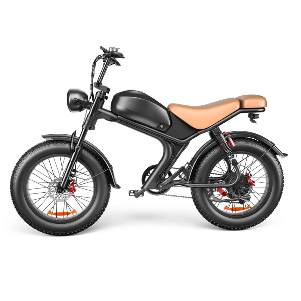 HKM-417811 20 Inch Electric Fatbike with 1000W Motor, 48V 20Ah Battery, 7 Speed Gears, and Disc Brakes