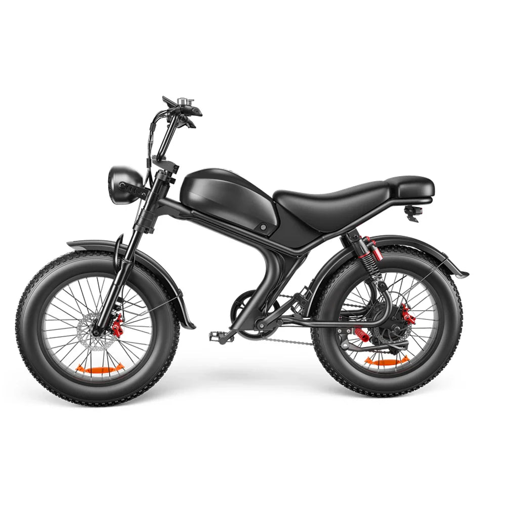 HKM-417811 20 Inch Electric Fatbike with 1000W Motor, 48V 20Ah Battery, 7 Speed Gears, and Disc Brakes