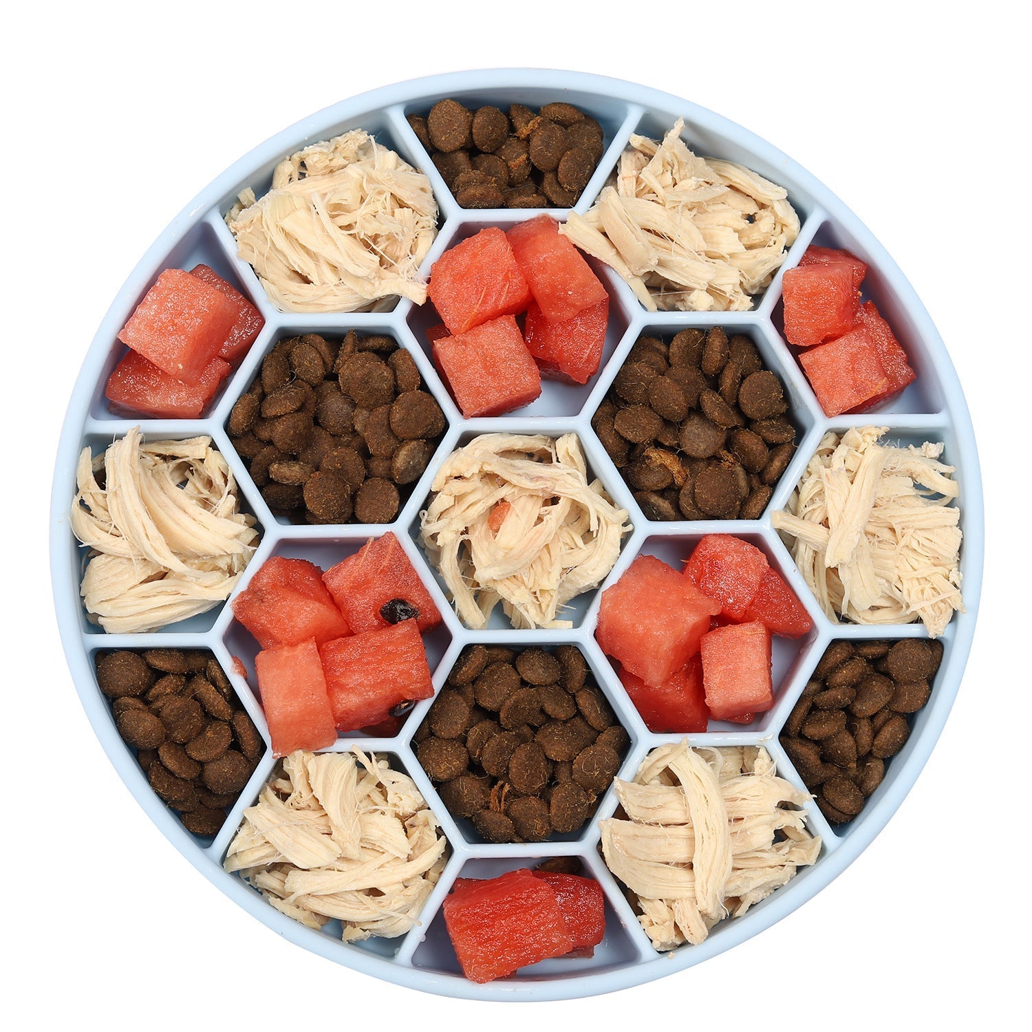 HKM-4178237 Silicone Honeycomb Anti-Choke Eating Bowl - Dishwasher Safe, Temperature Resistant