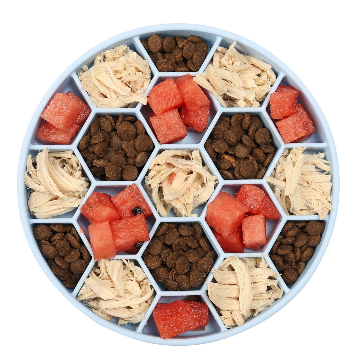 HKM-4178237 Silicone Honeycomb Anti-Choke Eating Bowl - Dishwasher Safe, Temperature Resistant