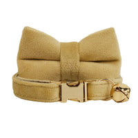 HKM-4180029 Lovely Cat Bow and Bell Collar Set for Pets, Cotton Material, Cartoon Design, Small and Large Sizes Available