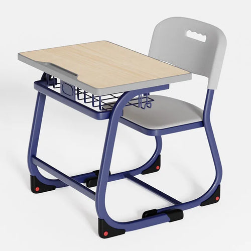 HKM-418003 Modern Steel Student Desk and Chair Set for Classroom and Home Office Use