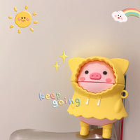 HKM-418067 Cute Pig Earphone Case for AirPods (1st, 2nd, and 3rd Generation) – Silicone Clamshell Design