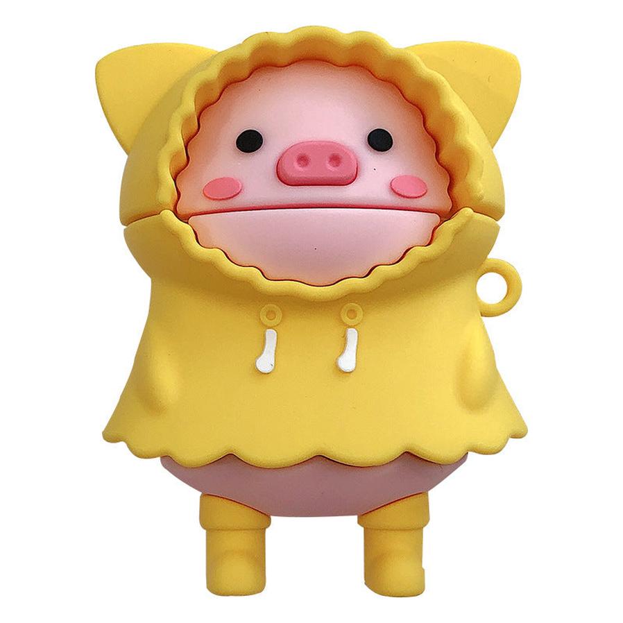 HKM-418067 Cute Pig Earphone Case for AirPods (1st, 2nd, and 3rd Generation) – Silicone Clamshell Design
