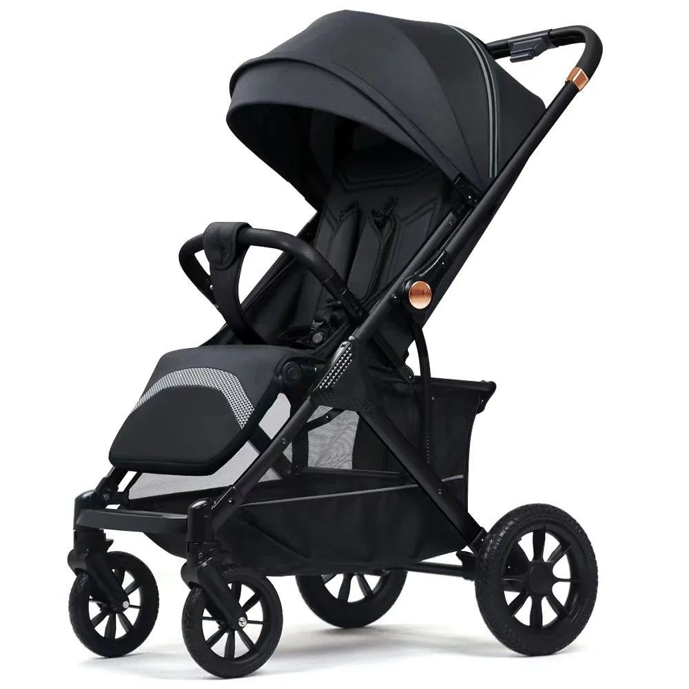 HKM-418067 Luxury 3-in-1 Two-Way Folding Baby Stroller with Portable Pram Carrier for Travel