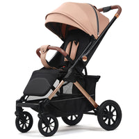 HKM-418067 Luxury 3-in-1 Two-Way Folding Baby Stroller with Portable Pram Carrier for Travel