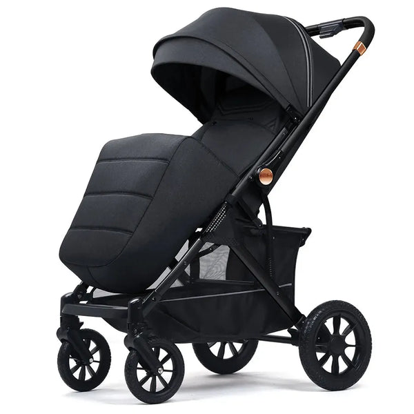 HKM-418067 Luxury 3-in-1 Two-Way Folding Baby Stroller with Portable Pram Carrier for Travel