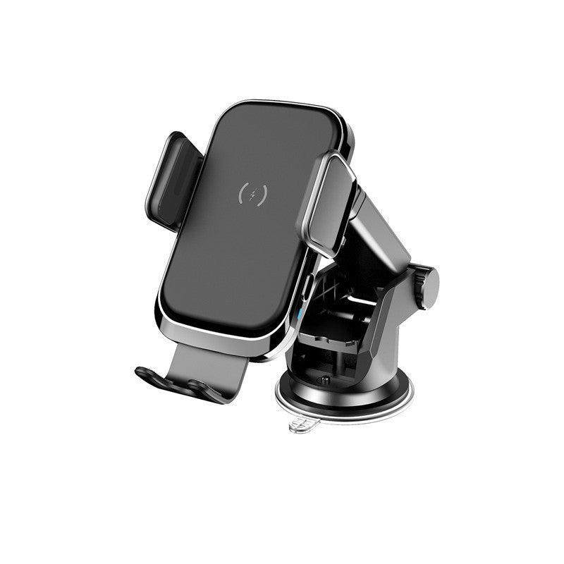 HKM-418067 Wireless Car Charger with Suction Cup Mount, USB Output, Adjustable Design, Durable ABS and PVC Materials