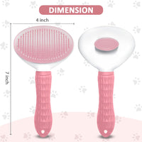 HKM-4181309 Cat Grooming Brush with Release Button for Easy Hair Removal, Perfect for Long and Short Haired Cats