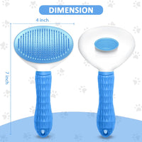 HKM-4181309 Cat Grooming Brush with Release Button for Easy Hair Removal, Perfect for Long and Short Haired Cats