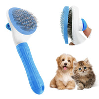 HKM-4181309 Cat Grooming Brush with Release Button for Easy Hair Removal, Perfect for Long and Short Haired Cats