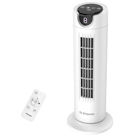 HKM-4181331 25 dB Quiet DC Bladeless Tower Fan with Remote, 8 Speeds, 1-8H Timer, 80° Oscillation, 16 Inch for Home and Office