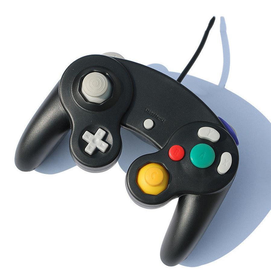 HKM-418195 Wired Gamepad for NGC and Wii - 1.5m Cable, ABS Material, Black