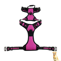 HKM-4183101 Reflective Adjustable Nylon Traction Harness for Medium and Large Dogs - Multiple Colors Available