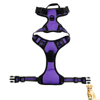 HKM-4183101 Reflective Adjustable Nylon Traction Harness for Medium and Large Dogs - Multiple Colors Available