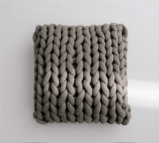 HKM-418323 Soft Pastoral Style Thick Tube Pillow Cushion with Fiber Filling