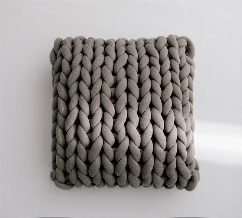 HKM-418323 Soft Pastoral Style Thick Tube Pillow Cushion with Fiber Filling