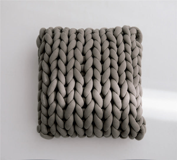 HKM-418323 Soft Pastoral Style Thick Tube Pillow Cushion with Fiber Filling