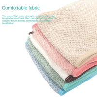 HKM-4183485 Super Absorbent Quick-Drying Towel for Pets - Pocket Style Scrub Gloves and Bath Towel, 60x25 CM
