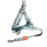 HKM-4183613 Nylon Heat Transfer Dog Harness with Leash and Chest Back Collar for Outdoor Walking