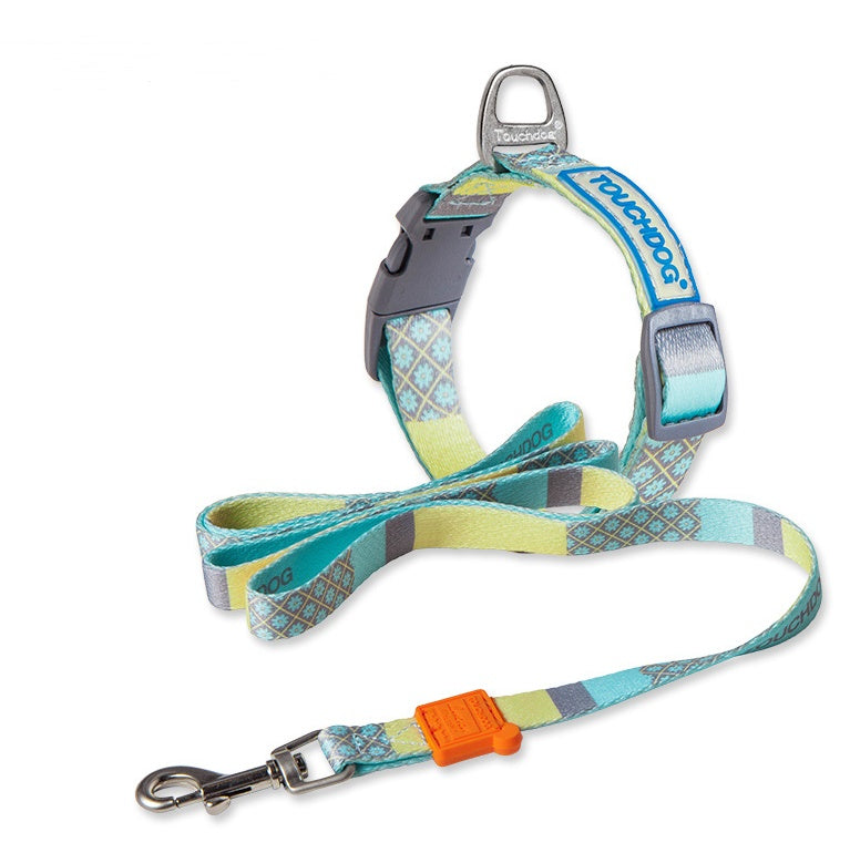 HKM-4183613 Nylon Heat Transfer Dog Harness with Leash and Chest Back Collar for Outdoor Walking