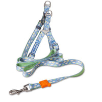 HKM-4183613 Nylon Heat Transfer Dog Harness with Leash and Chest Back Collar for Outdoor Walking