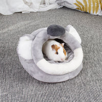 HKM-4183869 Cozy Flannel Pet Bed for Small Animals - Ideal for Guinea Pigs, Ferrets, Hamsters, and More