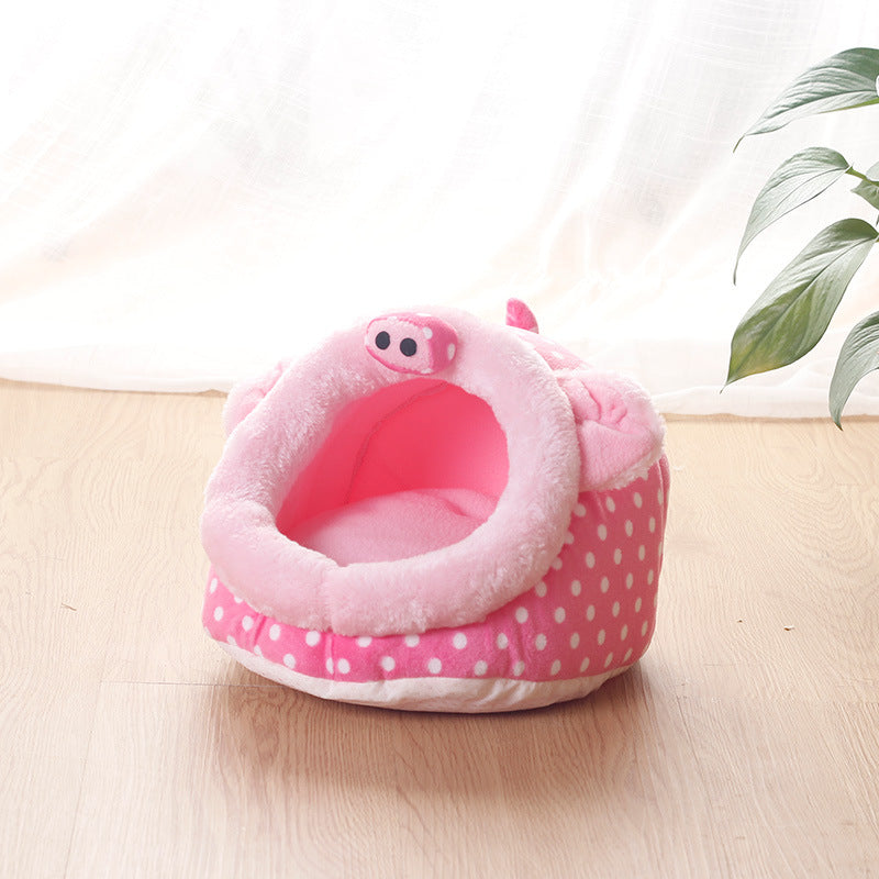 HKM-4183869 Cozy Flannel Pet Bed for Small Animals - Ideal for Guinea Pigs, Ferrets, Hamsters, and More