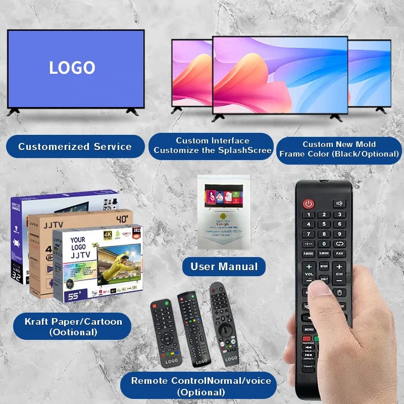 HKM-418387 Custom Smart LED TV with Android and WiFi – Available in Sizes 24 to 65 Inches