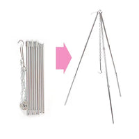 HKM-418387 Durable Aluminium Alloy Tripod Cooking Stand for Outdoor Camping and Picnics