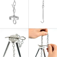 HKM-418387 Durable Aluminium Alloy Tripod Cooking Stand for Outdoor Camping and Picnics