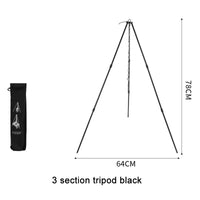 HKM-418387 Durable Aluminium Alloy Tripod Cooking Stand for Outdoor Camping and Picnics