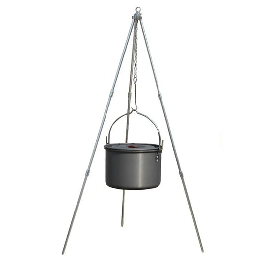 HKM-418387 Durable Aluminium Alloy Tripod Cooking Stand for Outdoor Camping and Picnics